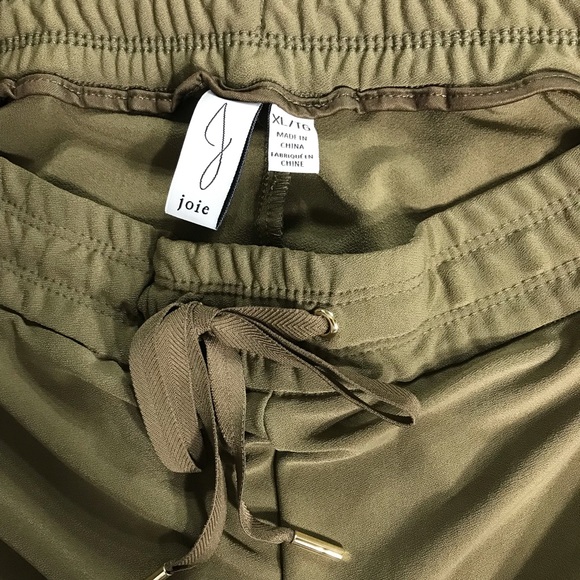 Joie Olive Green Drawstring Pants Size XL - Picture 4 of 10